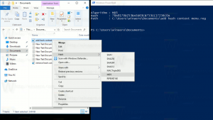 Aggiungi menu contestuale di hash file in Windows 10