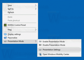 Windows 10에서 프레젠테이션 모드 컨텍스트 메뉴 추가