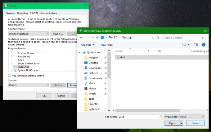 Windows 10 lisab ekraanipildi heli