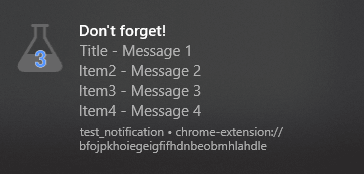 Notifications natives Chrome 